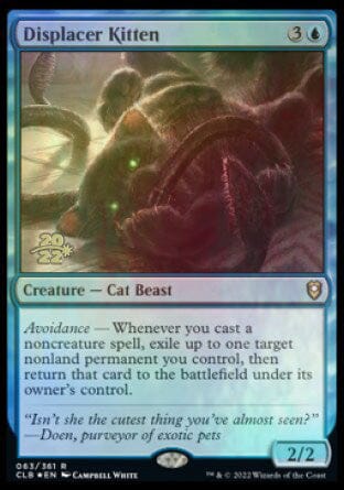 Displacer Kitten [Commander Legends: Battle for Baldur's Gate Prerelease Promos] MTG Single Magic: The Gathering  | Multizone: Comics And Games