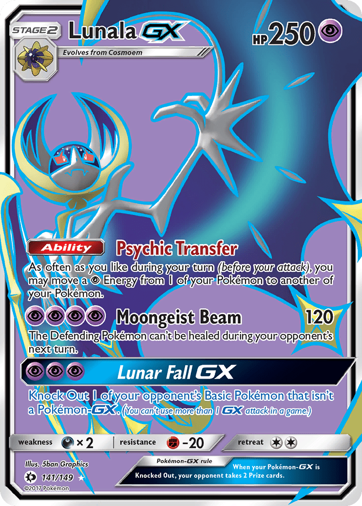 Lunala GX (141/149) [Sun & Moon: Base Set] Pokemon Single Pokémon  | Multizone: Comics And Games