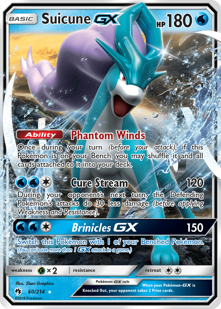 Suicune GX (60/214) [Sun & Moon: Lost Thunder] Pokemon Single Pokémon  | Multizone: Comics And Games
