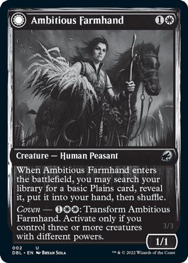 Ambitious Farmhand // Seasoned Cathar [Innistrad: Double Feature] MTG Single Magic: The Gathering  | Multizone: Comics And Games