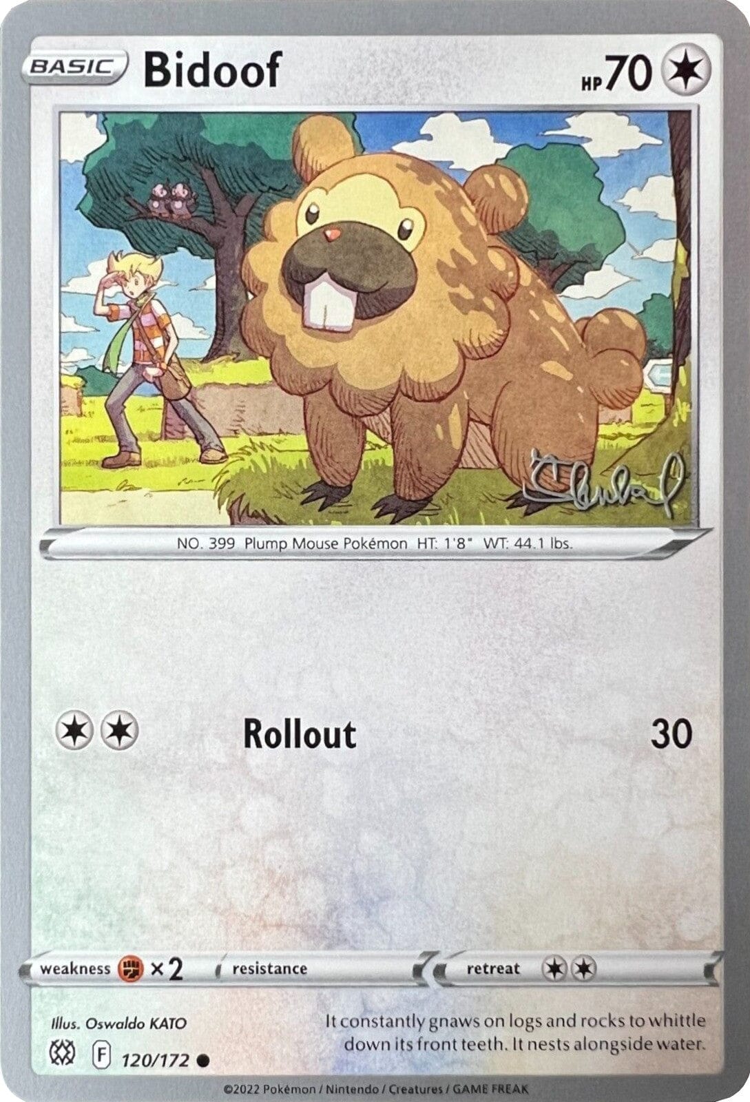 Bidoof (120/172) (ADP - Ondrej Skubal) [World Championships 2022] Pokemon Single Pokémon  | Multizone: Comics And Games