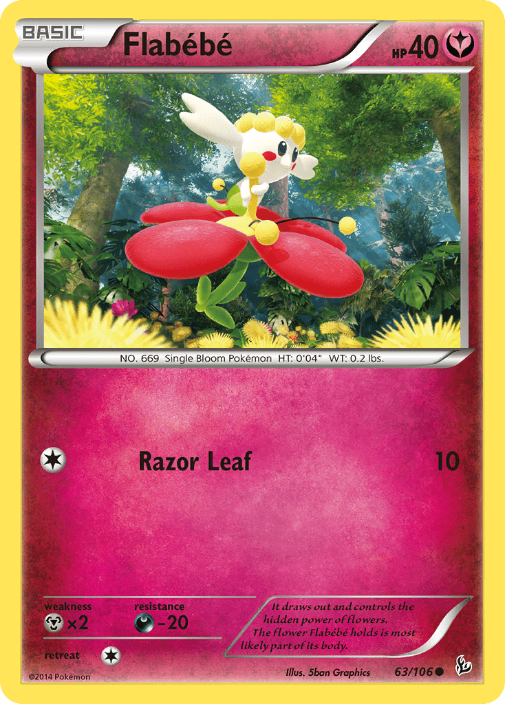 Flabebe (63/106) [XY: Flashfire] Pokemon Single Pokémon  | Multizone: Comics And Games