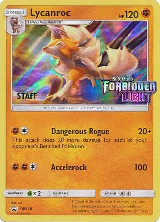 Lycanroc (SM118) (Staff Prerelease Promo) [Sun & Moon: Black Star Promos] Pokemon Single Pokémon  | Multizone: Comics And Games