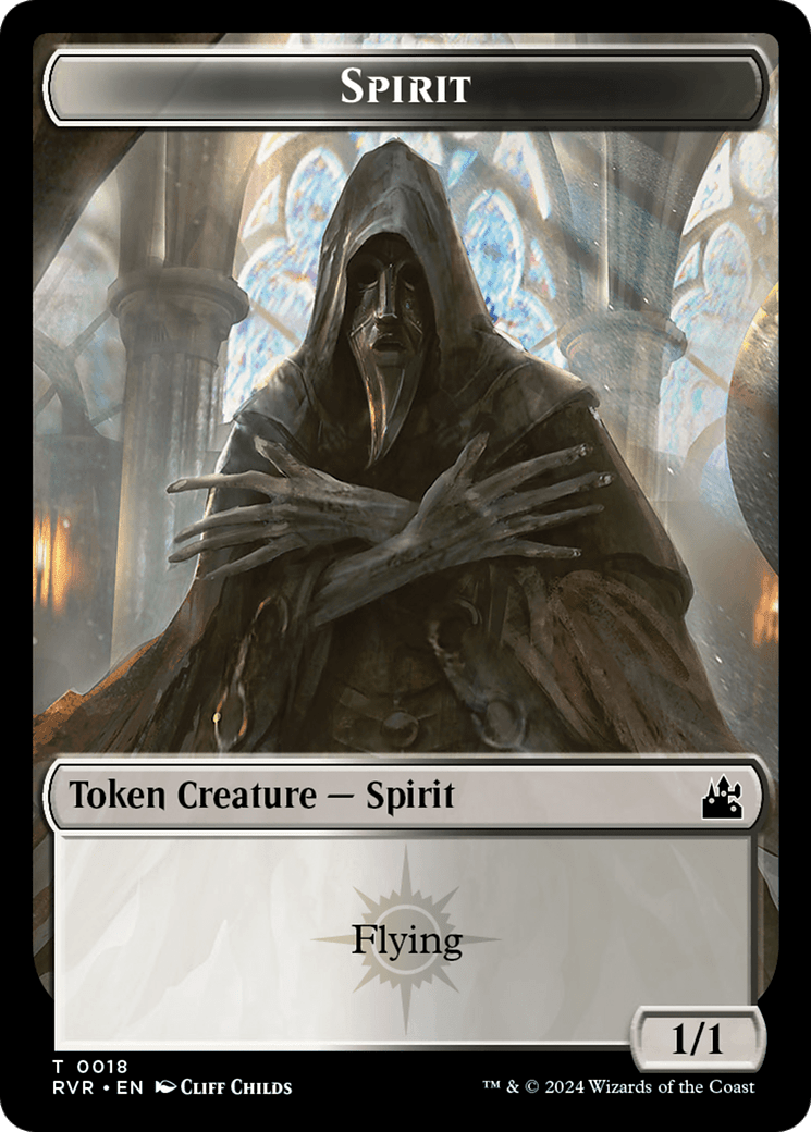 Spirit (0018) // Wurm Double-Sided Token [Ravnica Remastered Tokens] MTG Single Magic: The Gathering  | Multizone: Comics And Games