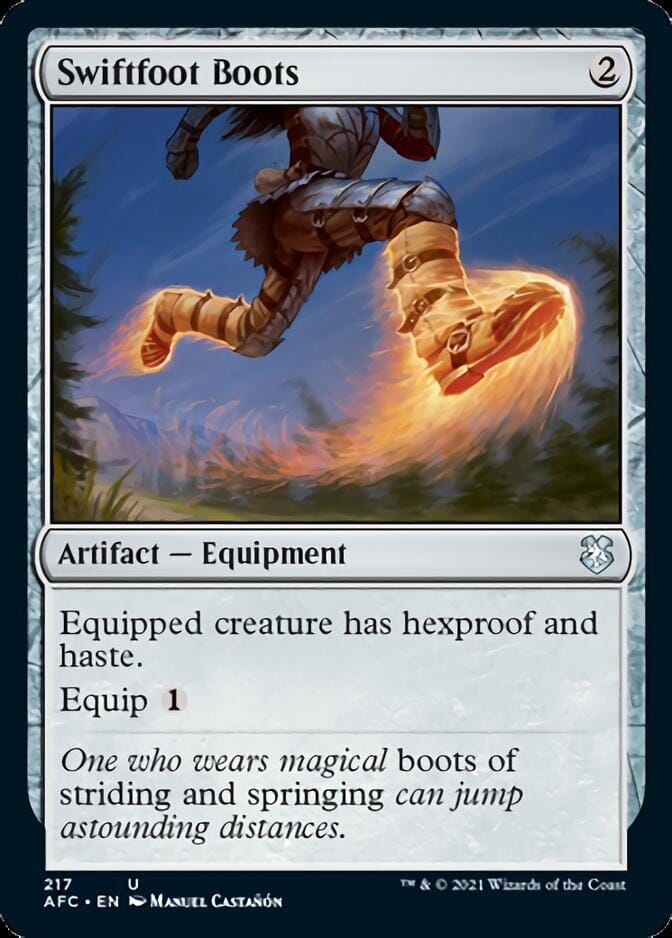 Swiftfoot Boots [Dungeons & Dragons: Adventures in the Forgotten Realms Commander] MTG Single Magic: The Gathering  | Multizone: Comics And Games