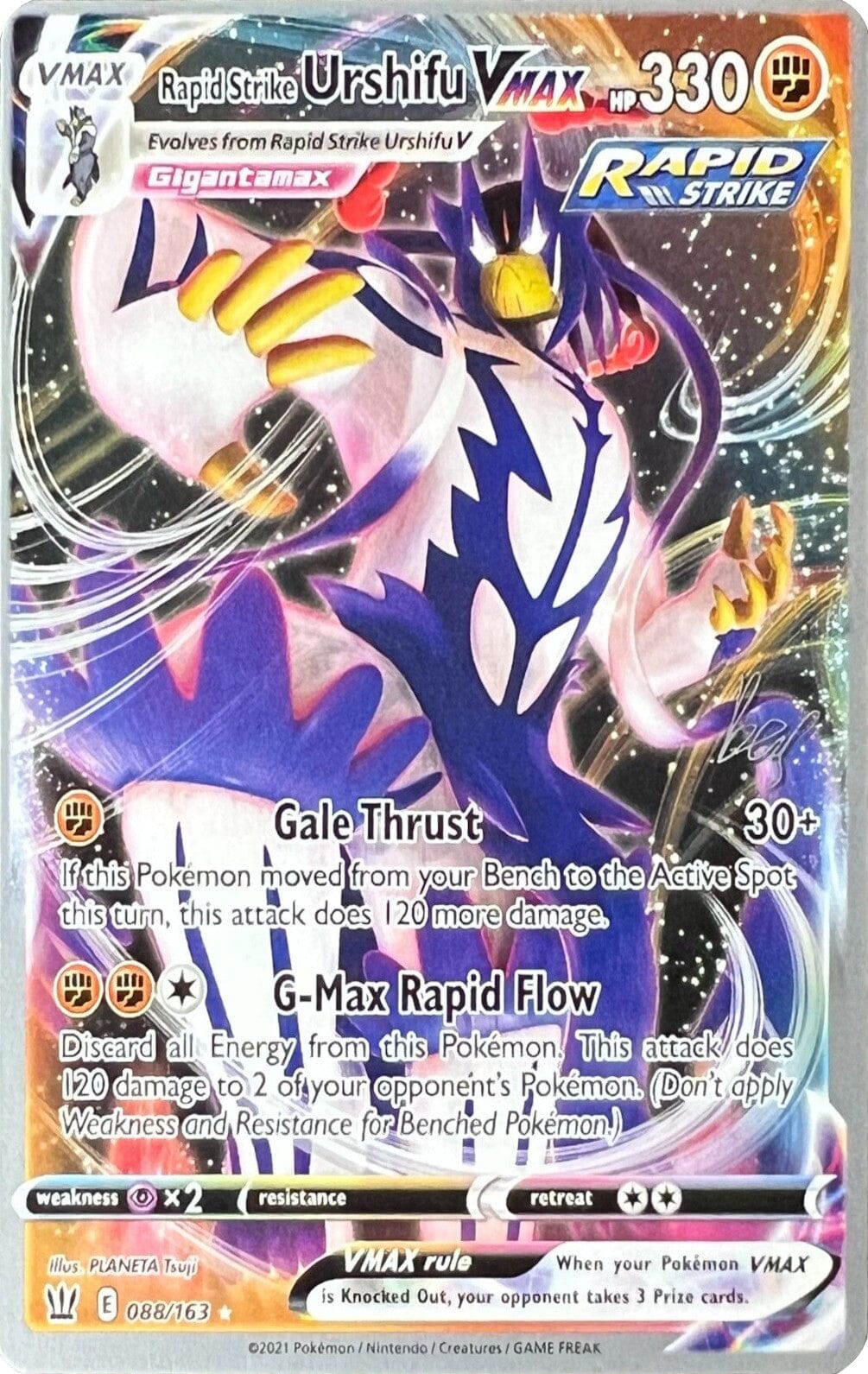 Rapid Strike Urshifu VMAX (088/163) (Cheryl Again - Sebastian Lashmet) [World Championships 2022] Pokemon Single Pokémon  | Multizone: Comics And Games