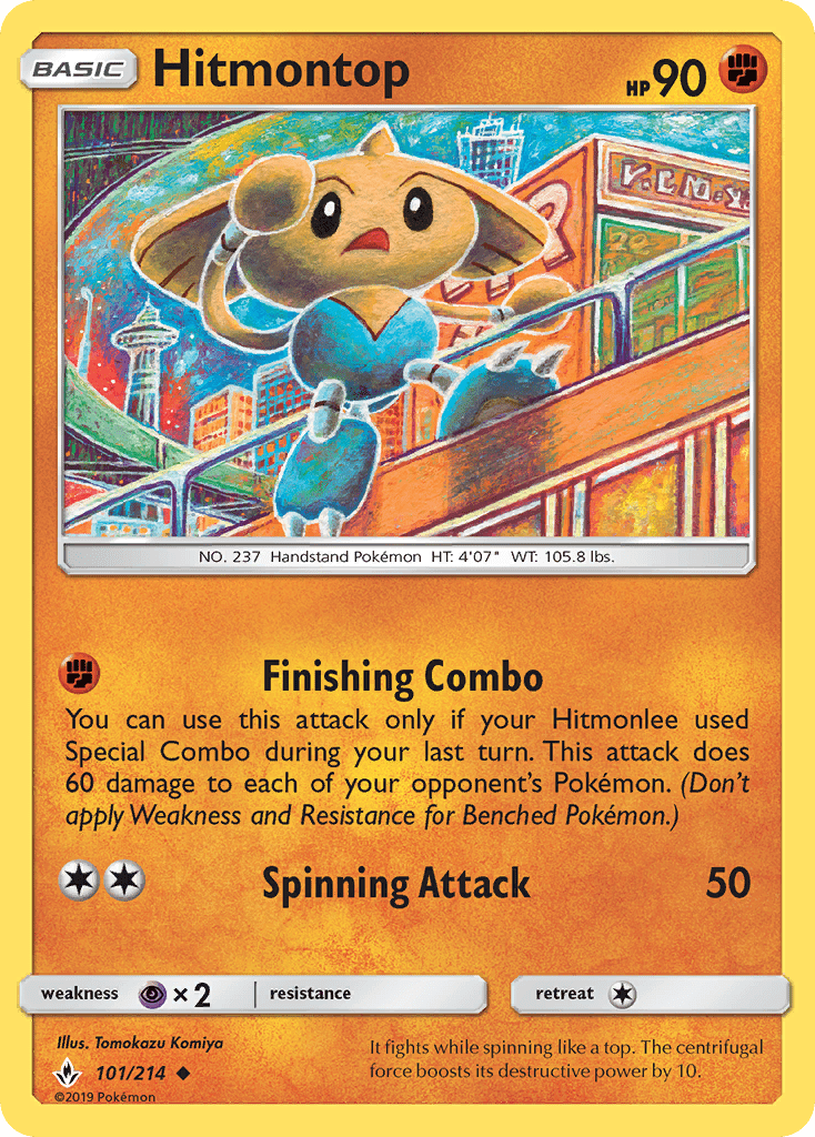 Hitmontop (101/214) [Sun & Moon: Unbroken Bonds] Pokemon Single Pokémon  | Multizone: Comics And Games