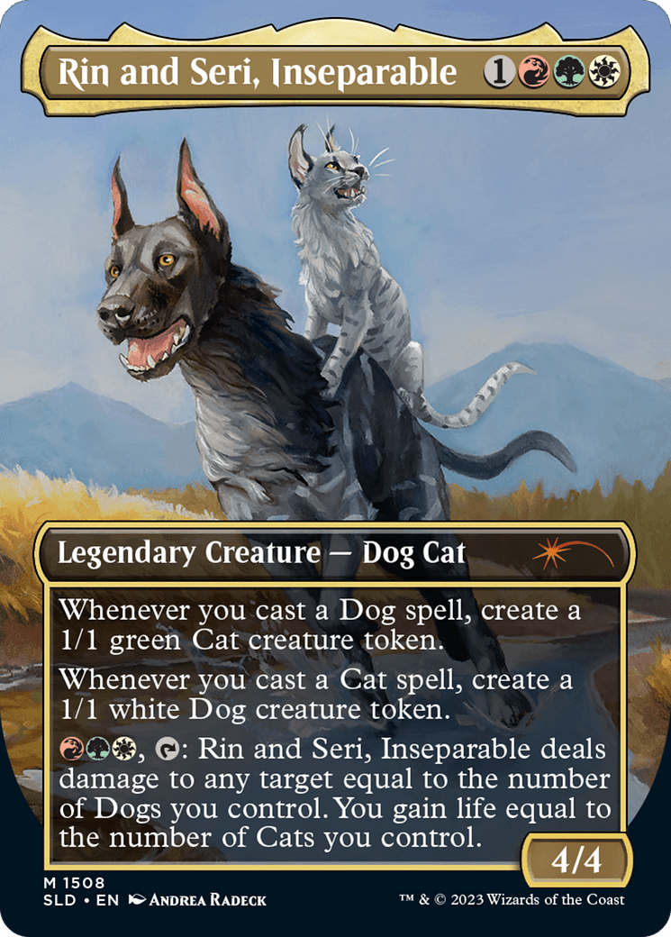 Rin and Seri, Inseparable (1508) // Rin and Seri, Inseparable [Secret Lair Commander Deck: Raining Cats and Dogs] MTG Single Magic: The Gathering  | Multizone: Comics And Games