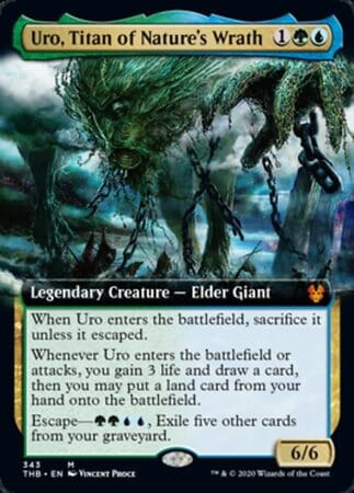 Uro, Titan of Nature's Wrath (Extended Art) [Theros Beyond Death] MTG Single Magic: The Gathering  | Multizone: Comics And Games