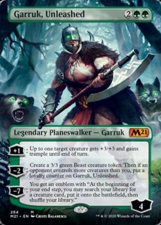 Garruk, Unleashed (Borderless) [Core Set 2021] MTG Single Magic: The Gathering  | Multizone: Comics And Games