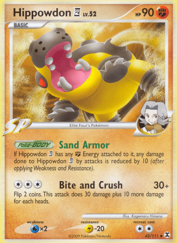 Hippowdon (42/111) [Platinum: Rising Rivals] Pokemon Single Pokémon  | Multizone: Comics And Games