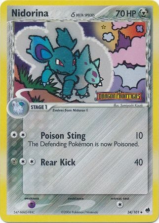 Nidorina (34/101) (Delta Species) (Stamped) [EX: Dragon Frontiers] Pokemon Single Pokémon  | Multizone: Comics And Games