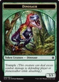Dinosaur // Treasure (008) Double-sided Token [Ixalan Tokens] MTG Single Magic: The Gathering  | Multizone: Comics And Games