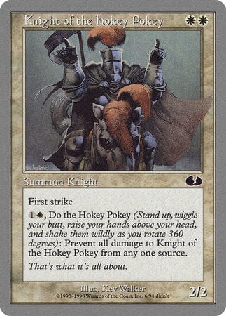 Knight of the Hokey Pokey [Unglued] MTG Single Magic: The Gathering  | Multizone: Comics And Games