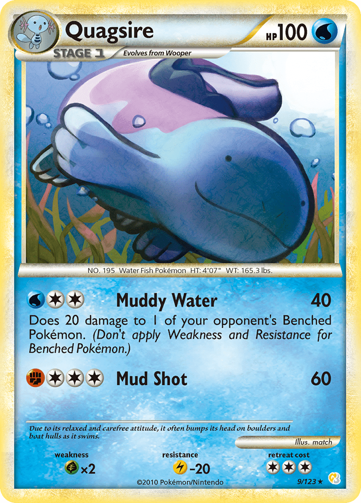 Quagsire (9/123) [HeartGold & SoulSilver: Base Set] Pokemon Single Pokémon  | Multizone: Comics And Games