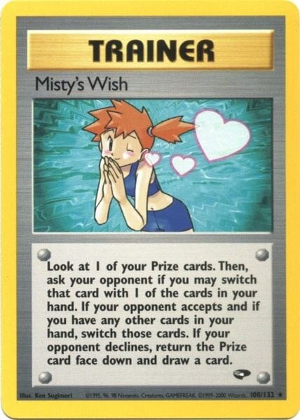 Misty's Wish (108/132) [Gym Challenge Unlimited] Pokemon Single Pokémon  | Multizone: Comics And Games