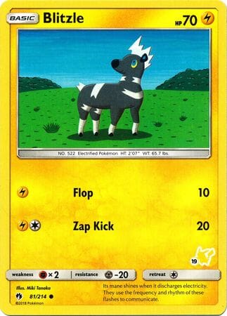Blitzle (81/214) (Pikachu Stamp #19) [Battle Academy 2020] Pokemon Single Pokémon  | Multizone: Comics And Games
