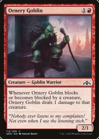 Ornery Goblin [Guilds of Ravnica] MTG Single Magic: The Gathering  | Multizone: Comics And Games