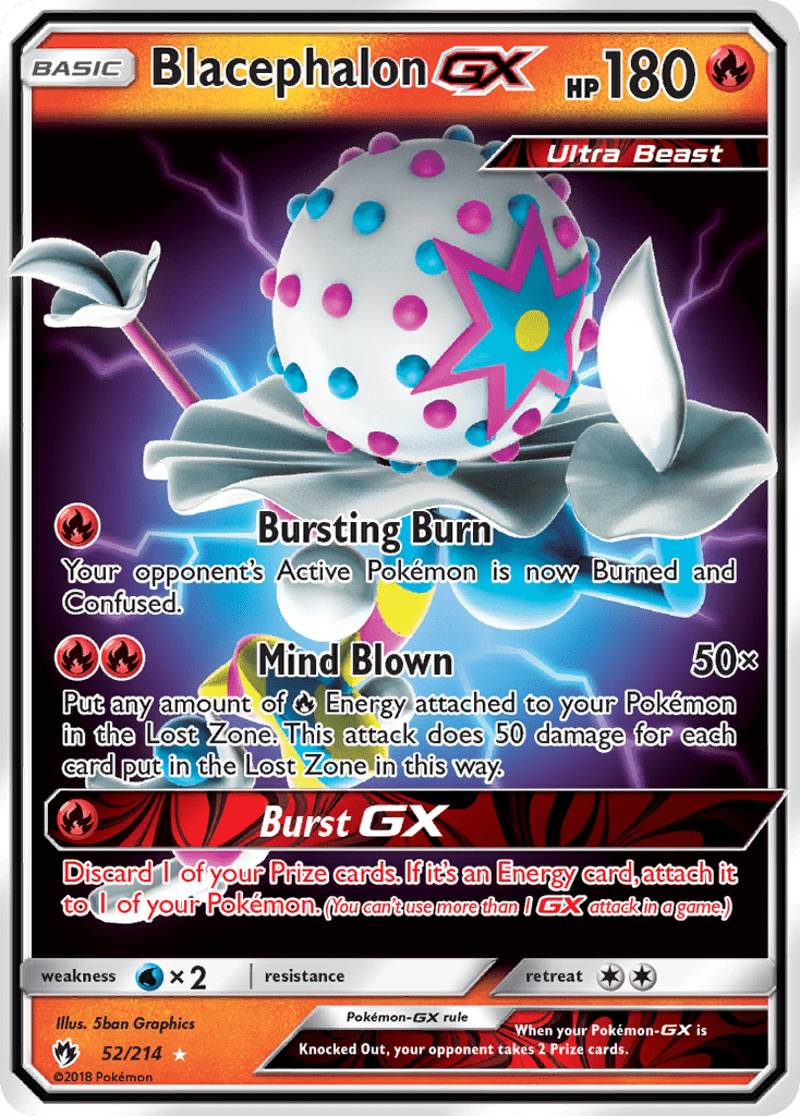 Blacephalon GX (52/214) [Sun & Moon: Lost Thunder] Pokemon Single Pokémon  | Multizone: Comics And Games