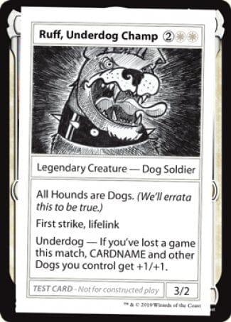 Ruff, Underdog Champ (2021 Edition) [Mystery Booster Playtest Cards] MTG Single Magic: The Gathering  | Multizone: Comics And Games