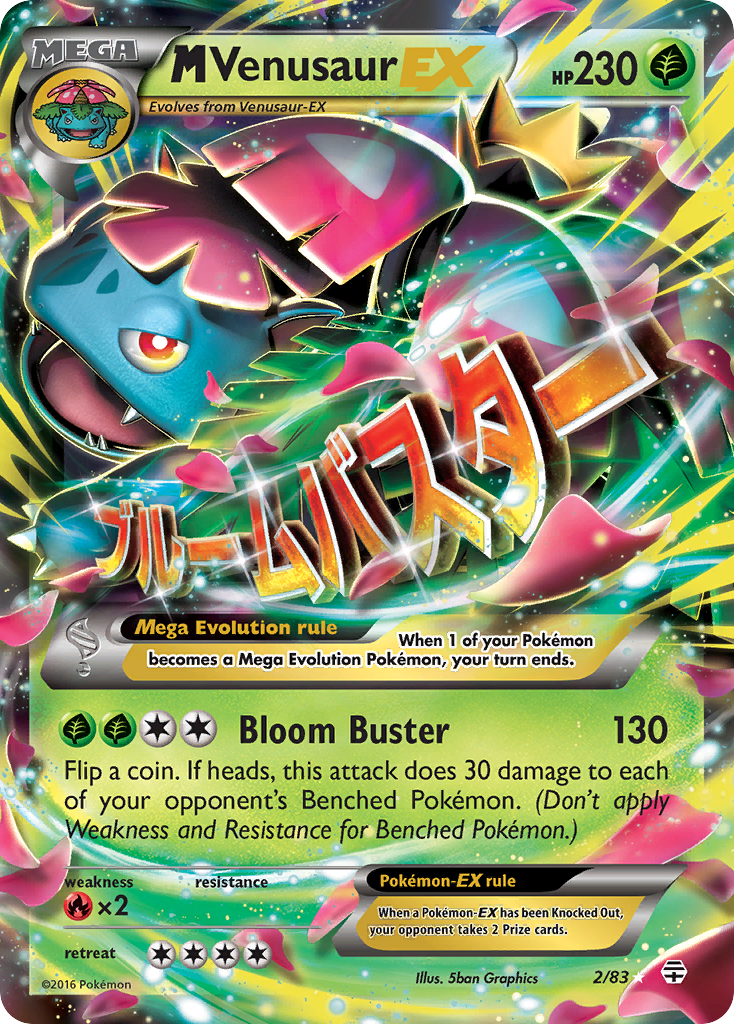 M Venusaur EX (2/83) [XY: Generations] Pokemon Single Pokémon  | Multizone: Comics And Games
