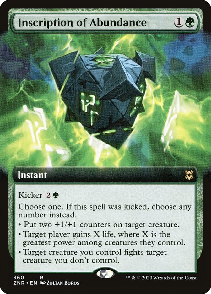 Inscription of Abundance (Extended Art) [Zendikar Rising] MTG Single Magic: The Gathering  | Multizone: Comics And Games