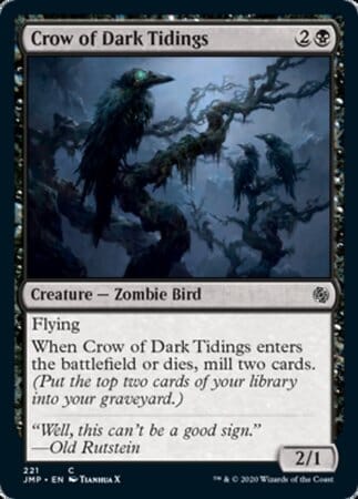 Crow of Dark Tidings [Jumpstart] MTG Single Magic: The Gathering  | Multizone: Comics And Games