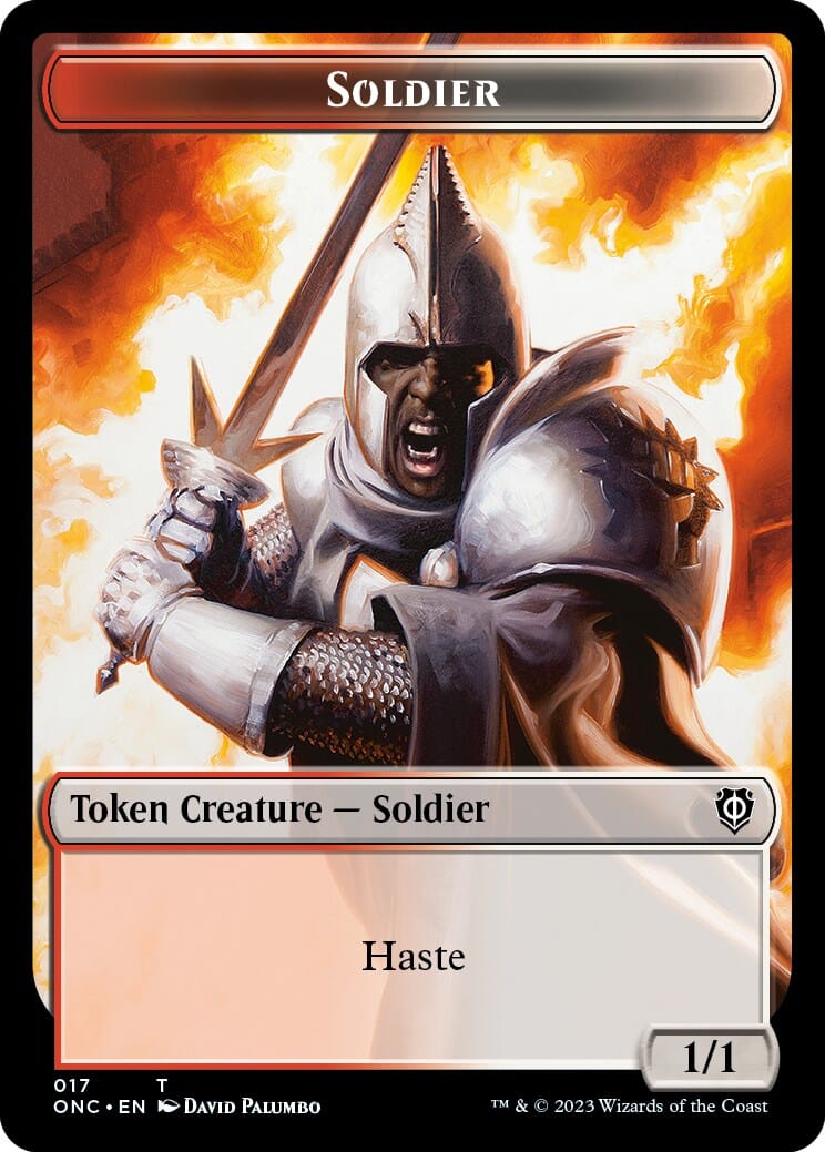 Soldier (017) // Eldrazi Double-Sided Token [Phyrexia: All Will Be One Commander Tokens] MTG Single Magic: The Gathering  | Multizone: Comics And Games