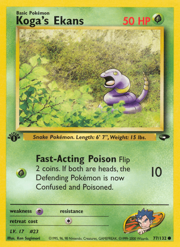 Koga's Ekans (77/132) [Gym Challenge 1st Edition] Pokemon Single Pokémon  | Multizone: Comics And Games