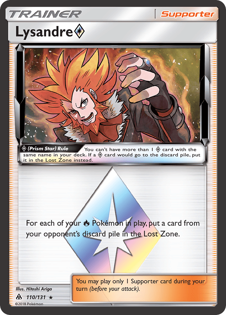 Lysandre (110/131) (Prism Star) [Sun & Moon: Forbidden Light] Pokemon Single Pokémon  | Multizone: Comics And Games