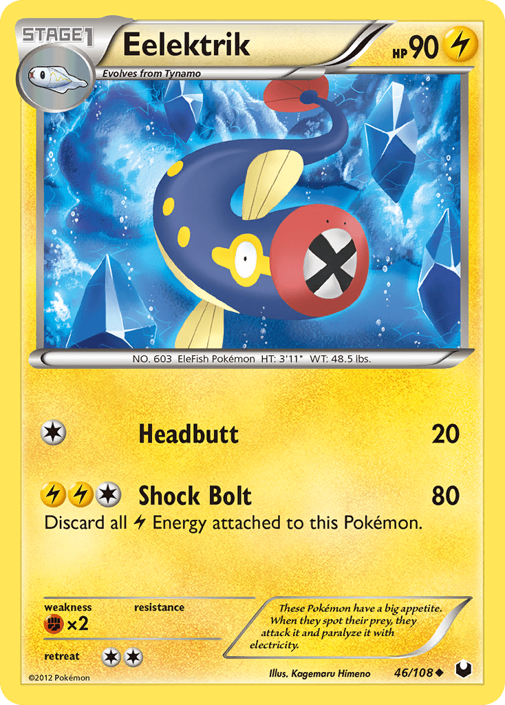 Eelektrik (46/108) [Black & White: Dark Explorers] Pokemon Single Pokémon  | Multizone: Comics And Games