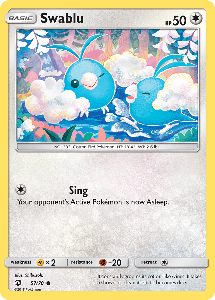 Swablu (57/70) [Sun & Moon: Dragon Majesty] Pokemon Single Pokémon  | Multizone: Comics And Games