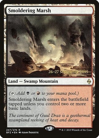 Smoldering Marsh [Battle for Zendikar Promos] MTG Single Magic: The Gathering  | Multizone: Comics And Games