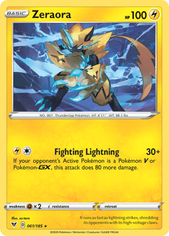 Zeraora (061/185) [Sword & Shield: Vivid Voltage] Pokemon Single Pokémon  | Multizone: Comics And Games