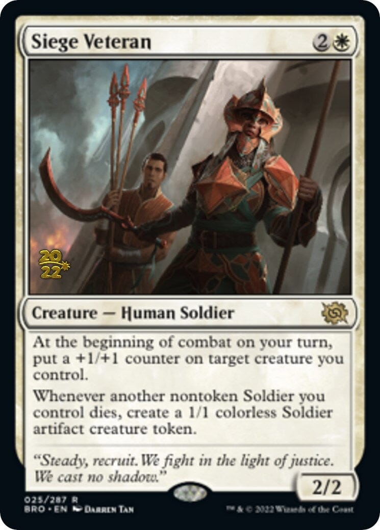 Siege Veteran [The Brothers' War: Prerelease Promos] MTG Single Magic: The Gathering  | Multizone: Comics And Games