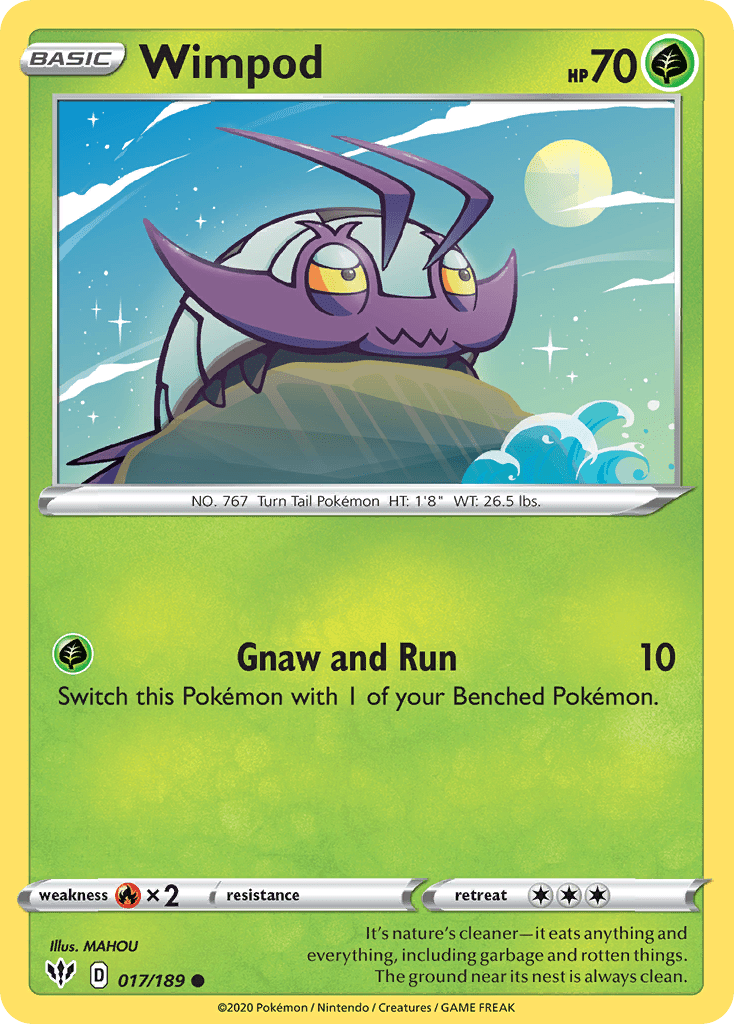 Wimpod (017/189) [Sword & Shield: Darkness Ablaze] Pokemon Single Pokémon  | Multizone: Comics And Games