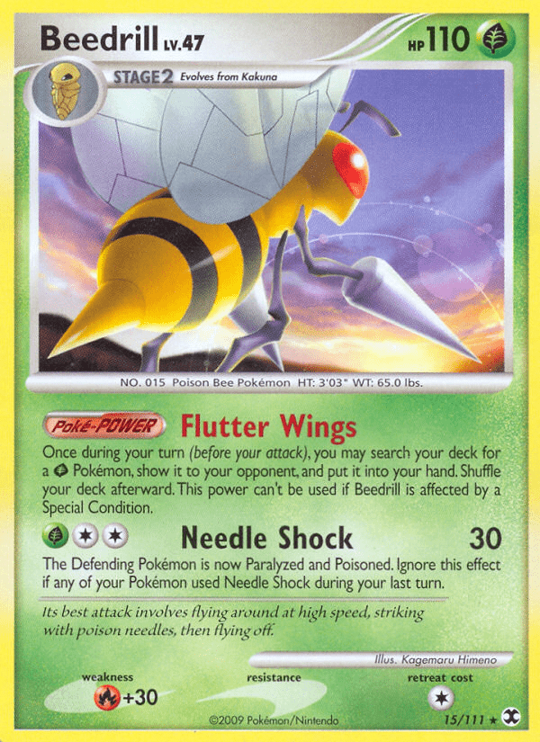 Beedrill (15/111) [Platinum: Rising Rivals] Pokemon Single Pokémon  | Multizone: Comics And Games