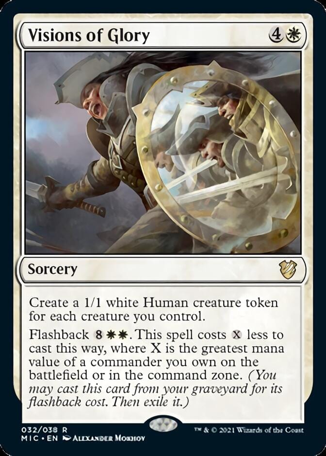 Visions of Glory [Innistrad: Midnight Hunt Commander] MTG Single Magic: The Gathering  | Multizone: Comics And Games