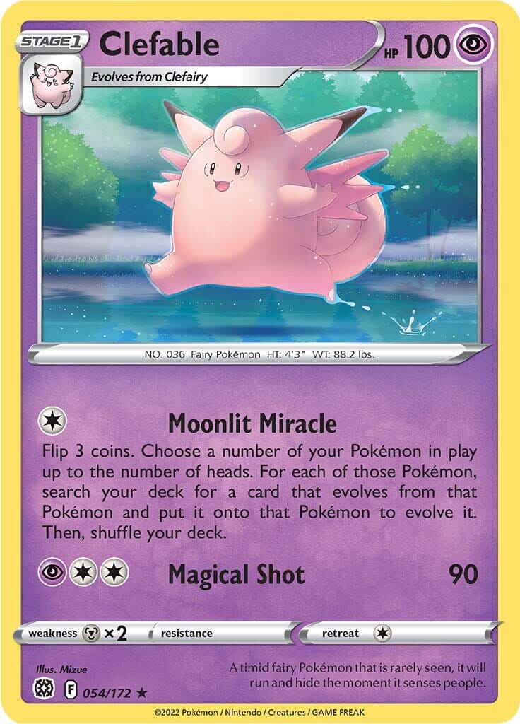 Clefable (054/172) [Sword & Shield: Brilliant Stars] Pokemon Single Pokémon  | Multizone: Comics And Games