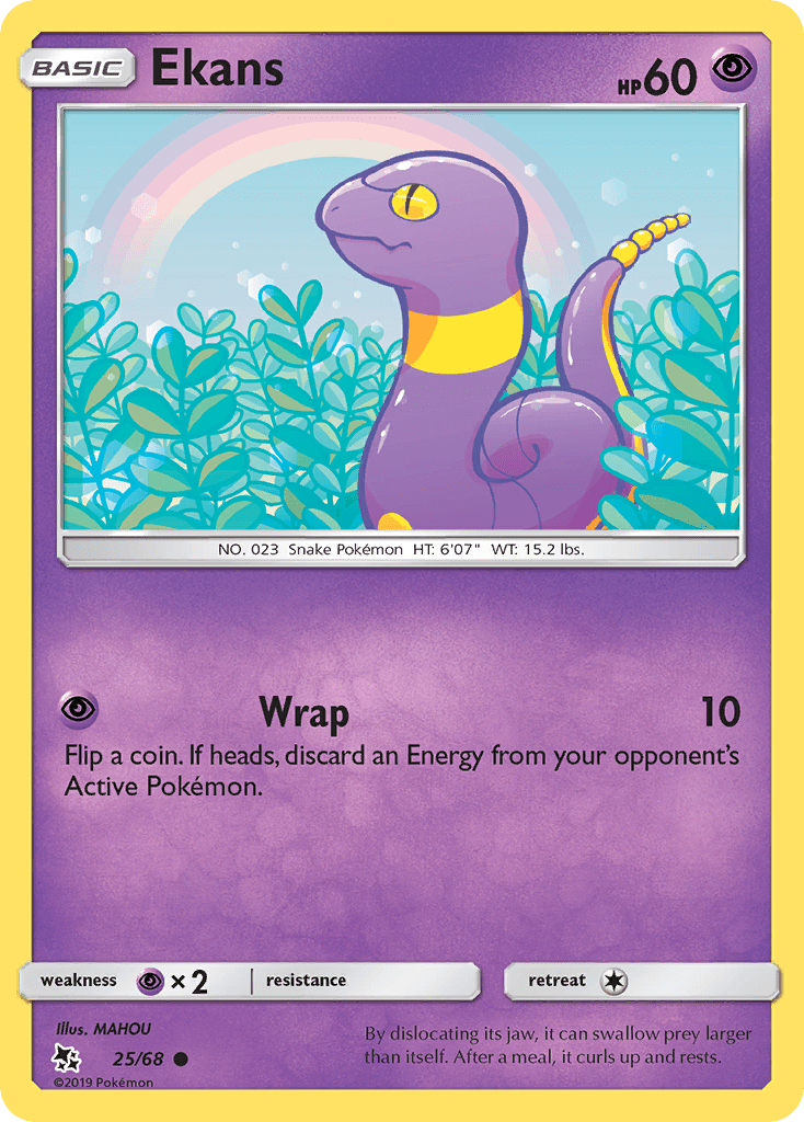 Ekans (25/68) [Sun & Moon: Hidden Fates] Pokemon Single Pokémon  | Multizone: Comics And Games