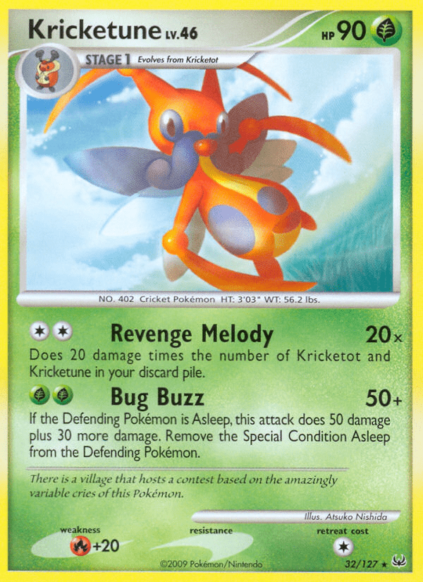 Kricketune (32/127) [Platinum: Base Set] Pokemon Single Pokémon  | Multizone: Comics And Games