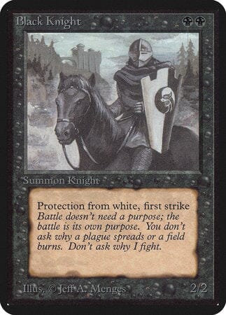 Black Knight [Limited Edition Alpha] MTG Single Magic: The Gathering  | Multizone: Comics And Games