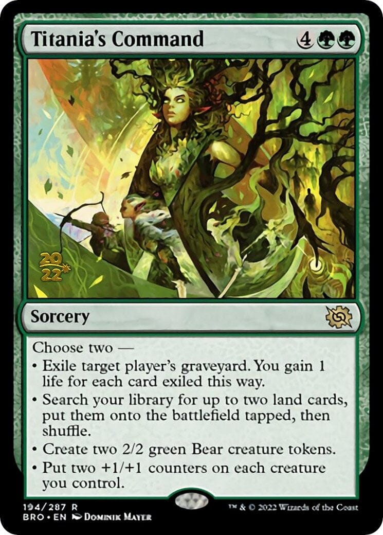 Titania's Command [The Brothers' War: Prerelease Promos] MTG Single Magic: The Gathering  | Multizone: Comics And Games