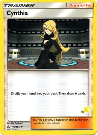 Cynthia (119/156) (Pikachu Stamp #50) [Battle Academy 2020] Pokemon Single Pokémon  | Multizone: Comics And Games