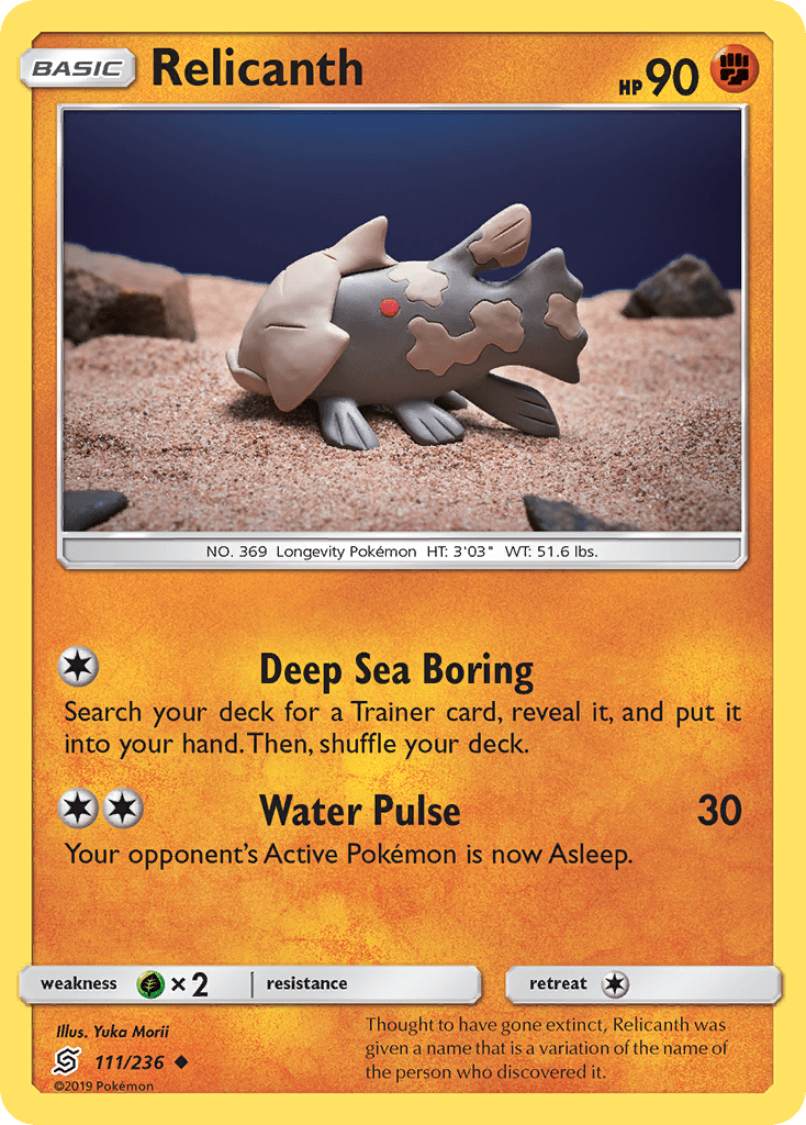 Relicanth (111/236) [Sun & Moon: Unified Minds] Pokemon Single Pokémon  | Multizone: Comics And Games