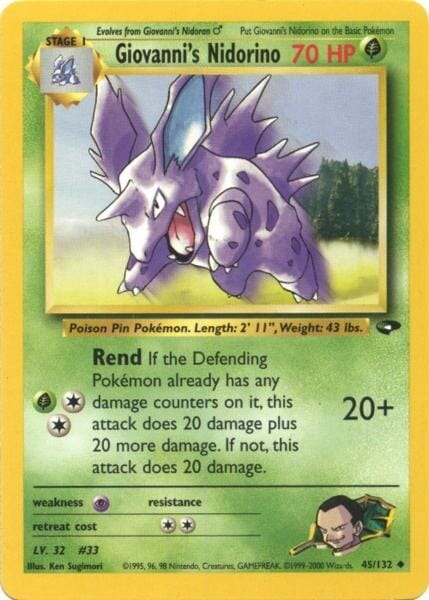 Giovanni's Nidorino (45/132) [Gym Challenge Unlimited] Pokemon Single Pokémon  | Multizone: Comics And Games