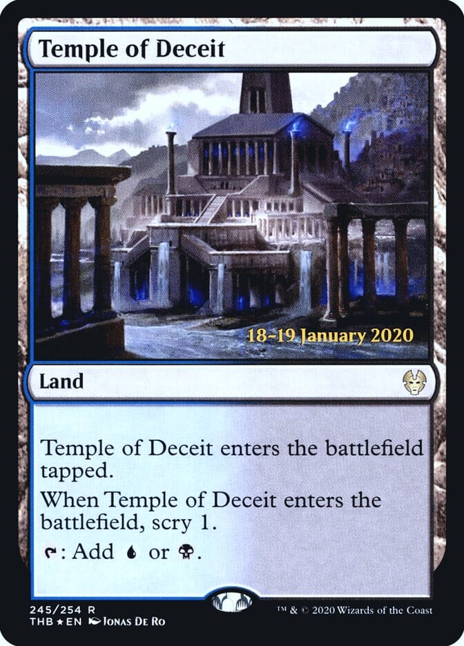 Temple of Deceit [Theros Beyond Death Prerelease Promos] MTG Single Magic: The Gathering  | Multizone: Comics And Games