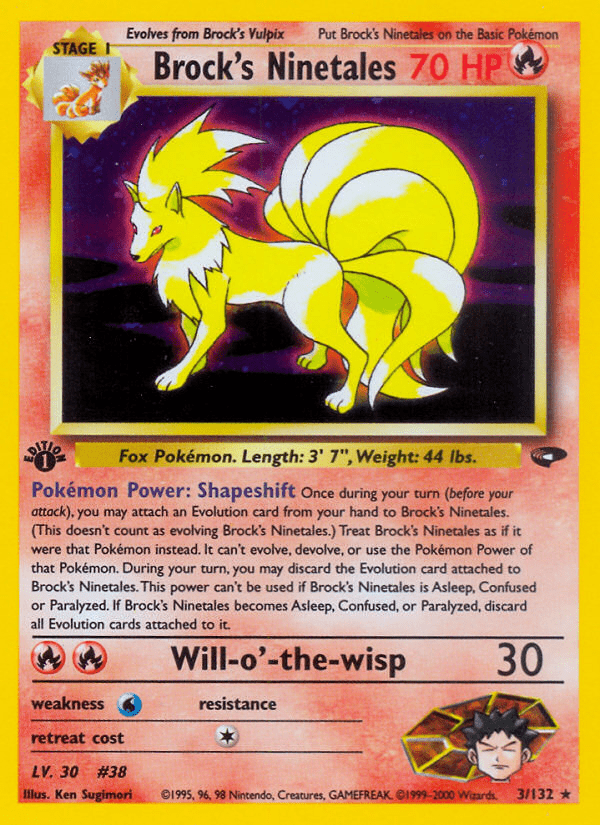 Brock's Ninetales (3/132) [Gym Challenge 1st Edition] Pokemon Single Pokémon  | Multizone: Comics And Games