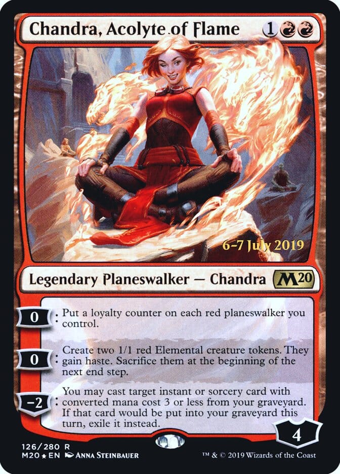 Chandra, Acolyte of Flame [Core Set 2020 Prerelease Promos] MTG Single Magic: The Gathering  | Multizone: Comics And Games