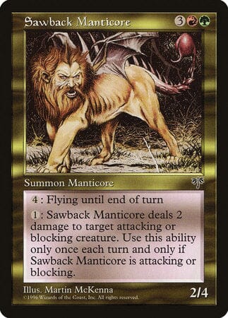 Sawback Manticore [Mirage] MTG Single Magic: The Gathering  | Multizone: Comics And Games